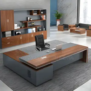 Office Tables:180cm L-Shape Pedestal Computer Office Desk