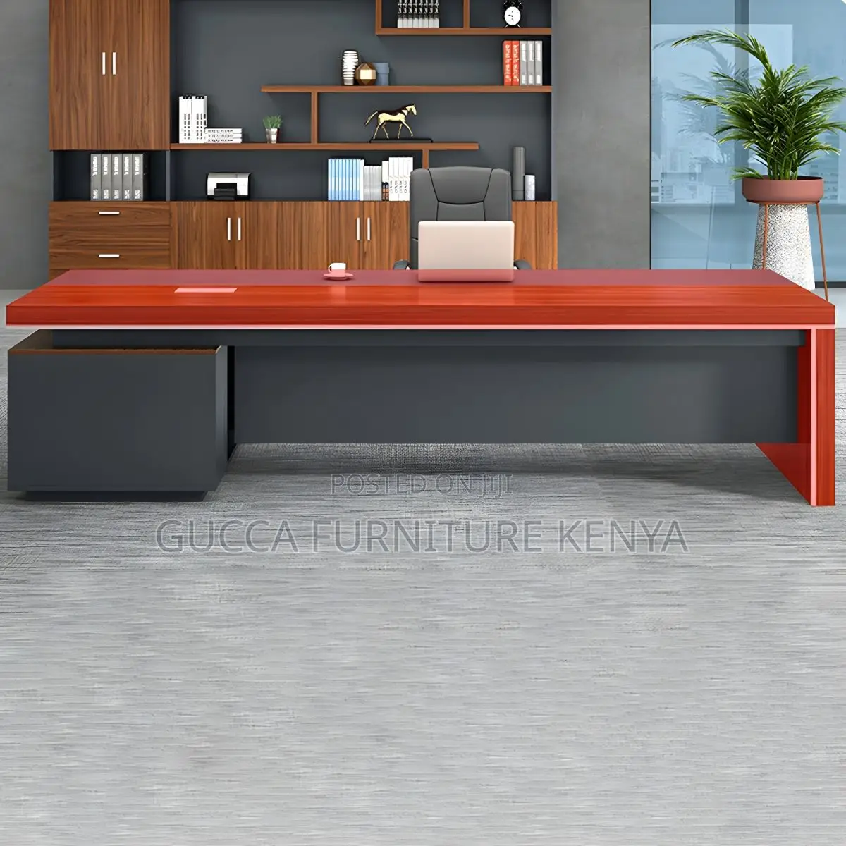 Office Tables:180cm L-Shape Pedestal Computer Office Desk
