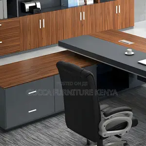 Office Tables:180cm L-Shape Pedestal Computer Office Desk
