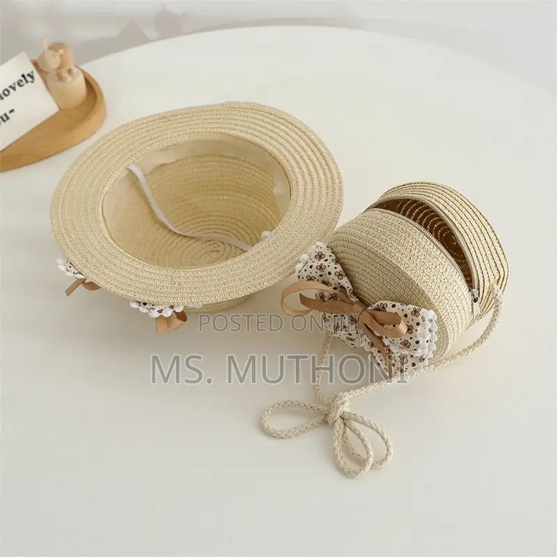 Kids Summer Matching Hat Bag Set