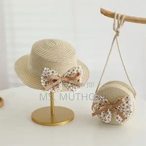 Kids Summer Matching Hat Bag Set