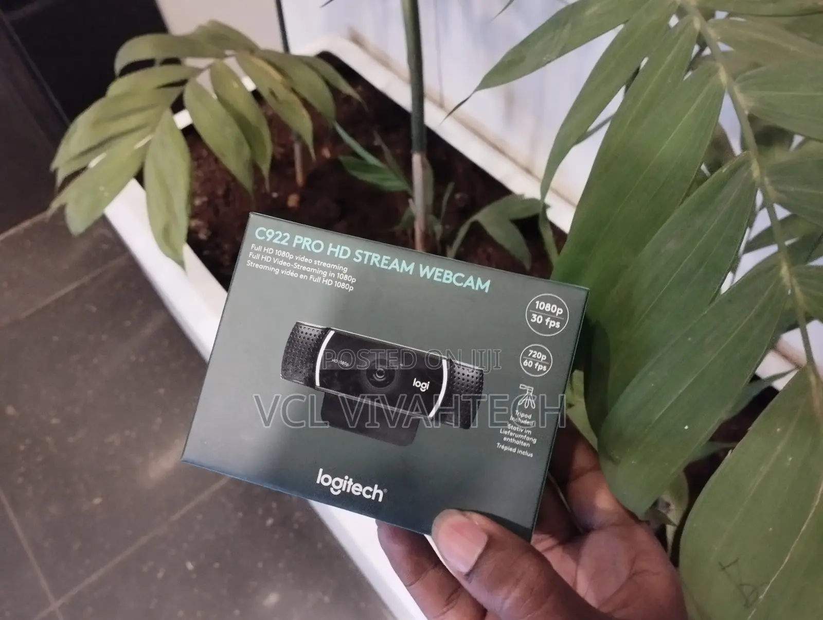 Logitech C922 Pro Stream Webcam, Hd 1080p/30fps