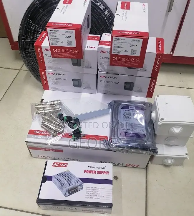6 Pieces Complete Hikvision CCTV Cameras With DVR