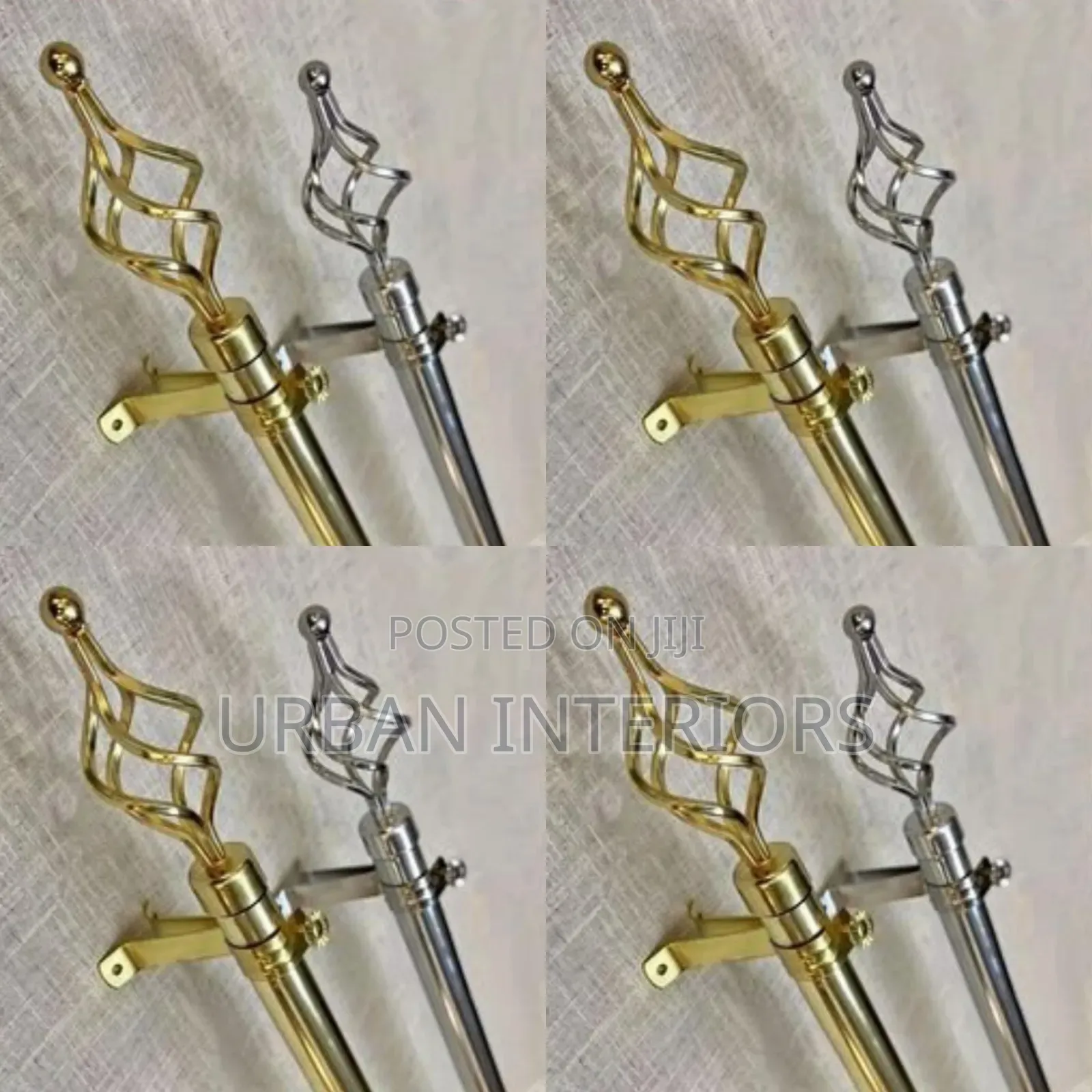 Curtain Rods. Double Bracket Curtain Rods