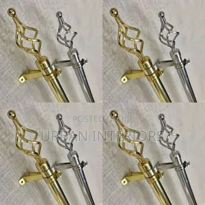 Curtain Rods. Double Bracket Curtain Rods
