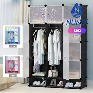 3 Column Portable Plastic Wardrobe - thumbnail 2