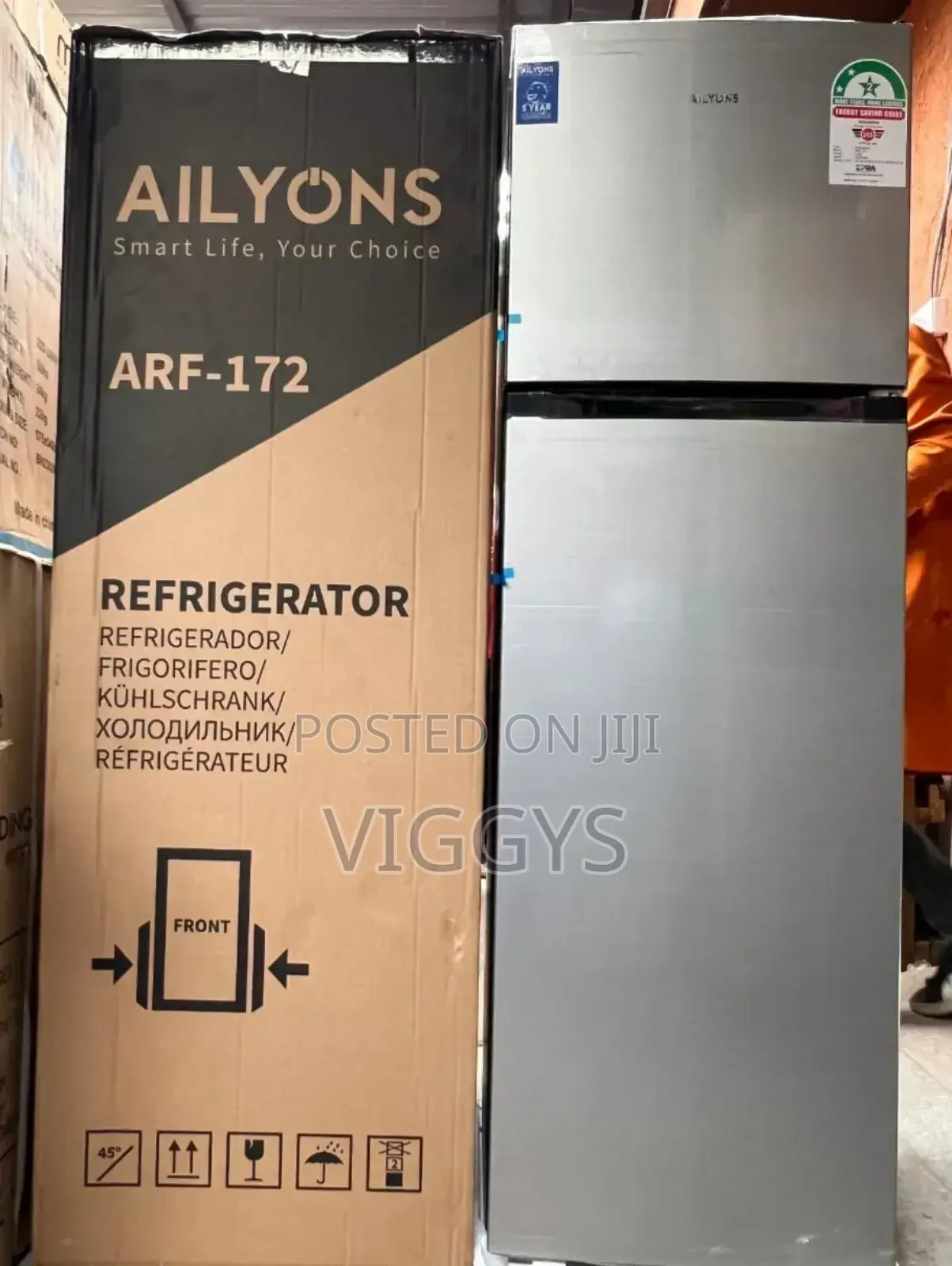Ailyons Double Door Fridge 172 Litres Refrigerator