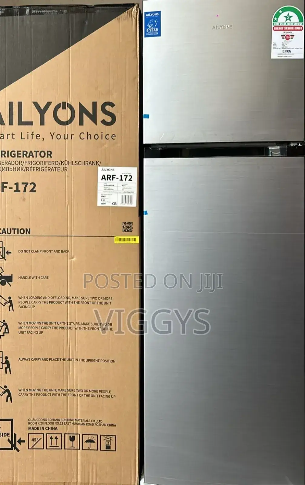 Ailyons Double Door Refriherator 172litres .N. Fridge