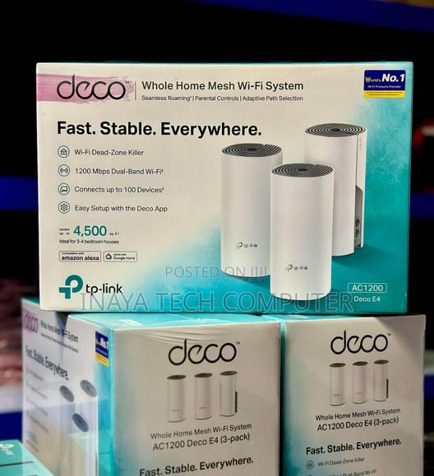 Tp Link Deco E4 (3 Pack) Home Mesh Wi-Fi System - main view
