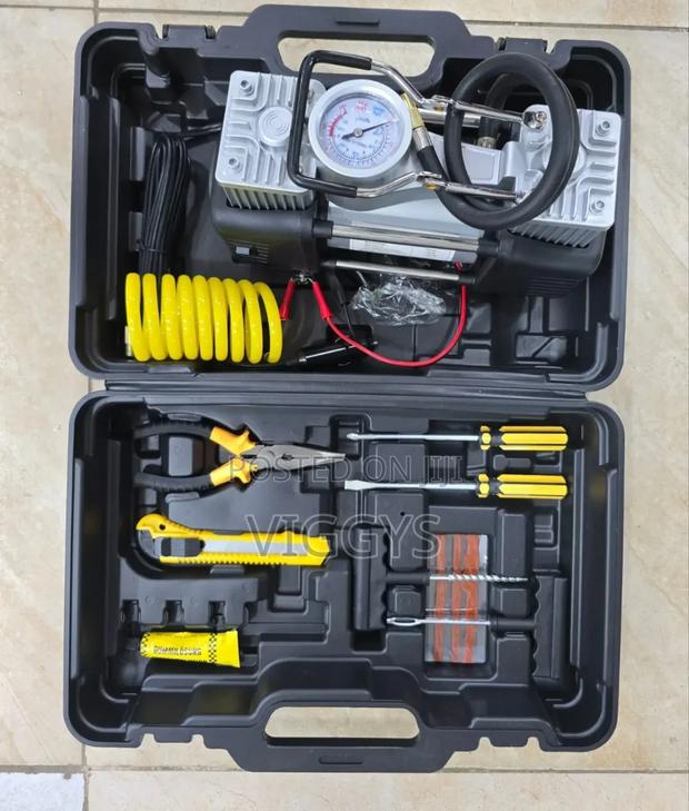 Air Compressor With Tools .