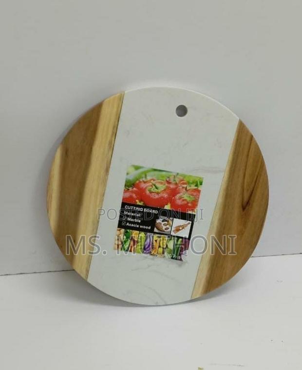 2kg Cutting Marble Board Stone + Acacia or Serving Tray - thumbnail 3