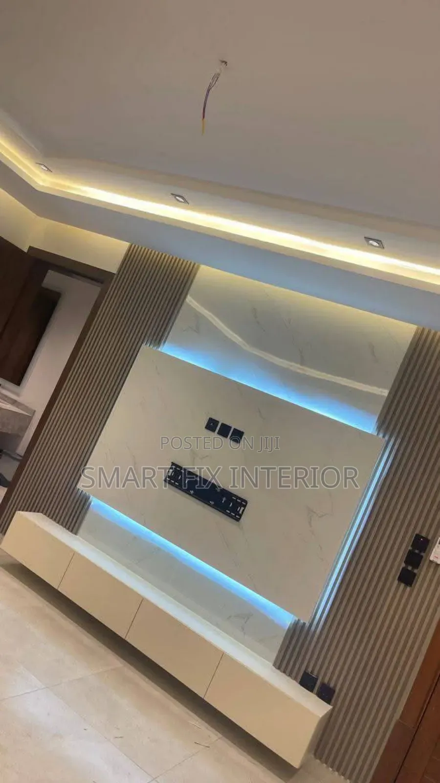Tv Stand/Fluted Panels/Home Renovation and Decor