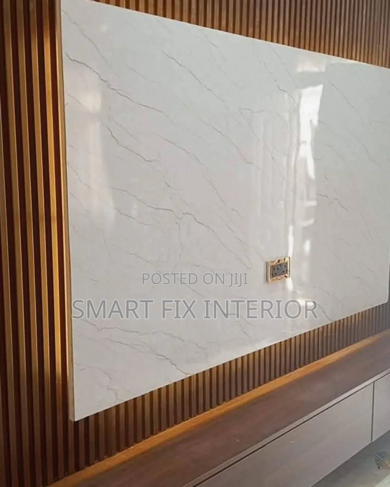 Tv Stand/Fluted Panels/Home Renovation and Decor