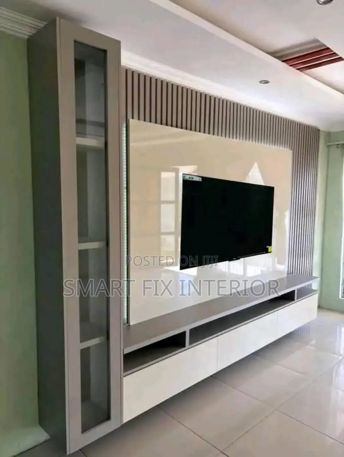 Tv Stand/Fluted Panels/Home Renovation and Decor