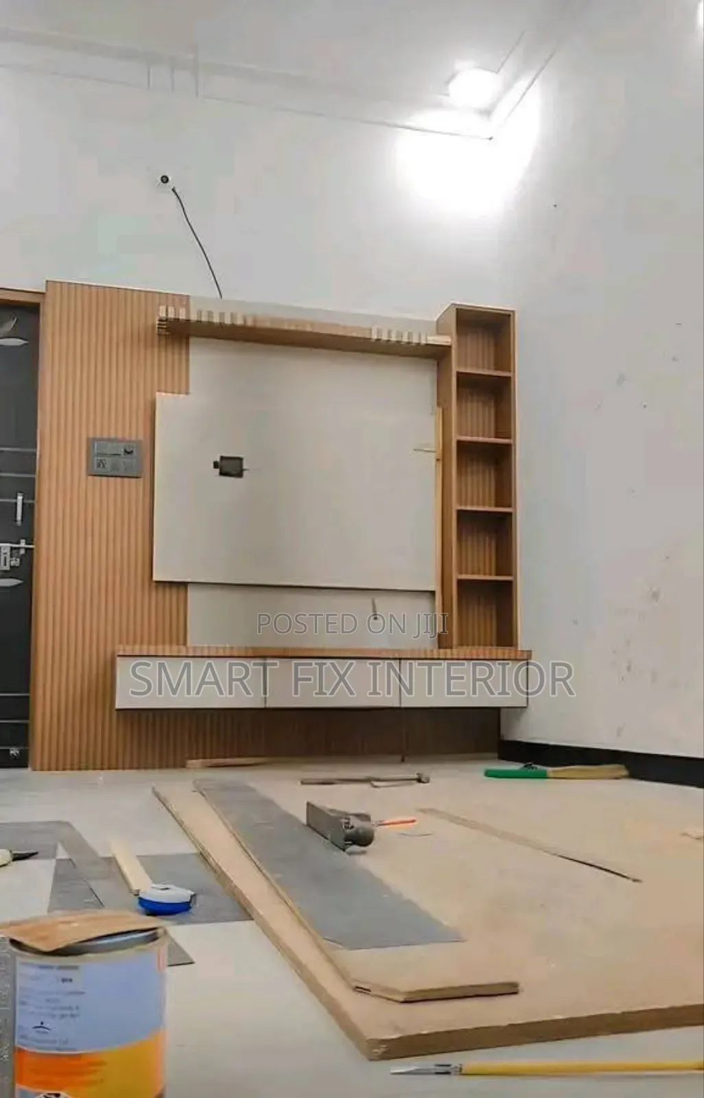 Tv Stand/Fluted Panels/Home Renovation and Decor