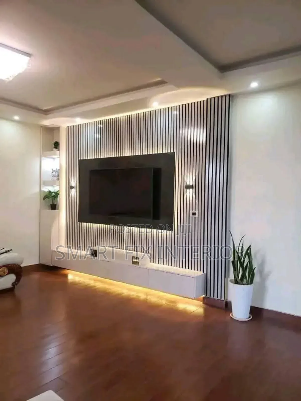 Tv Stand/Fluted Panels/Home Renovation and Decor