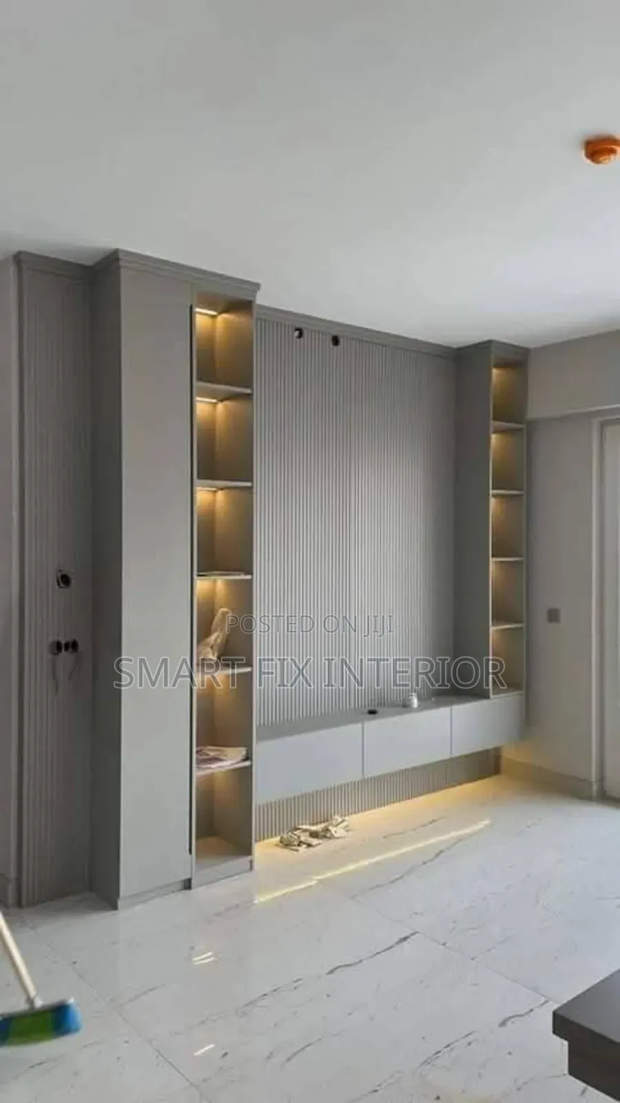 Tv Stand/Fluted Panels/Home Renovation and Decor