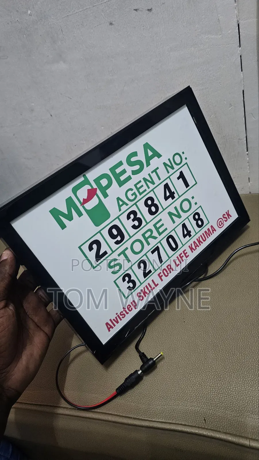 Mpesa Agent Number Light Box