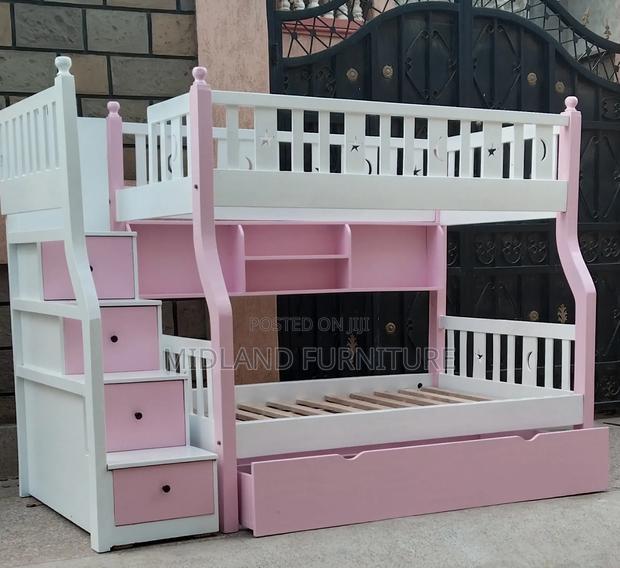 Pink Bunk Bed /Double Decker Bed for Girls - main view