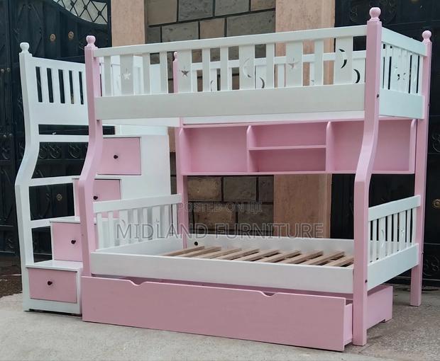 Pink Bunk Bed /Double Decker Bed for Girls - thumbnail 3