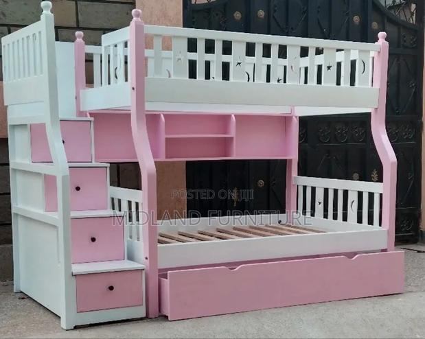 Pink Bunk Bed /Double Decker Bed for Girls - thumbnail 2