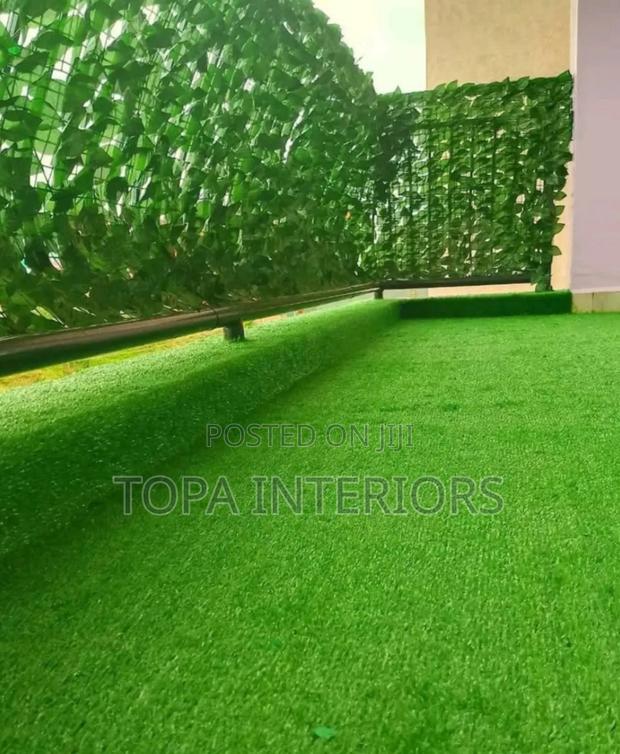 Complement Artificial Grass With Artificial Ivy Green Fence - main view