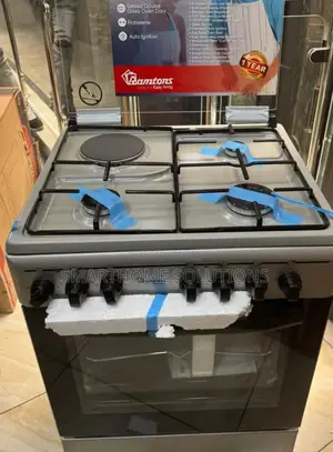 Ramtons 3g+1e 60x55 Silver Cooker (1yr Wrty) Rm/C