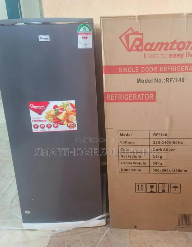 Ramtons Rf/140 Single Door Fridge-Silver Rm-180l