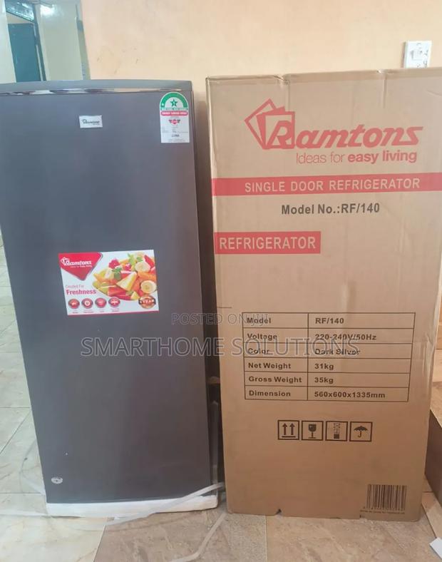 Ramtons Rf/140 One Door 180lt Fridge-Silver Rm-180l