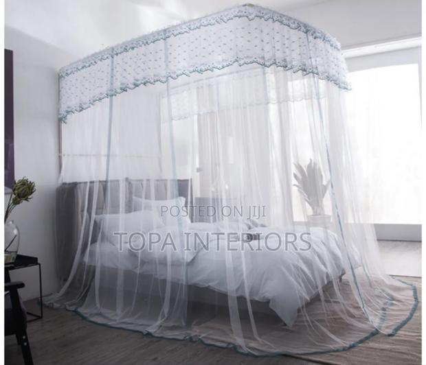 Bedroom Decor Two Stand Sliding Rail Mosquito Nets Fine Mesh