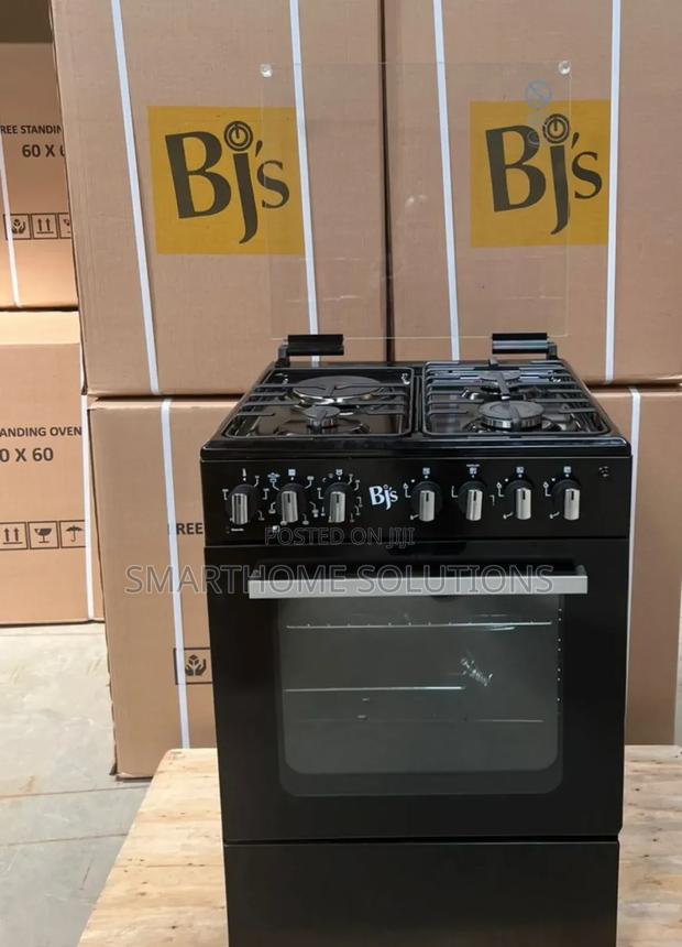 Black BJS 60by60 3-Gas+1 Hot Plate With Turbo-Fan F/G