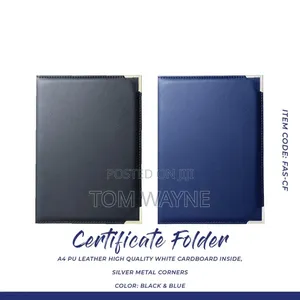 Pu Leather Academic Certificate Folder
