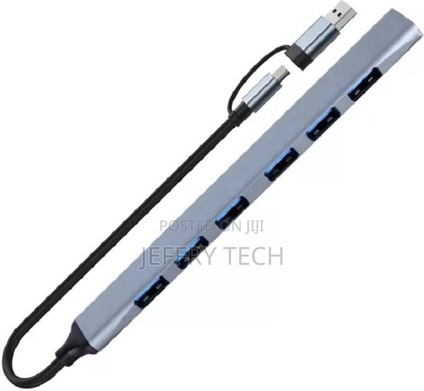 Mindmaker Metal Usb Hub Usb - Type C Hub 3.0 With 7 Ports Us