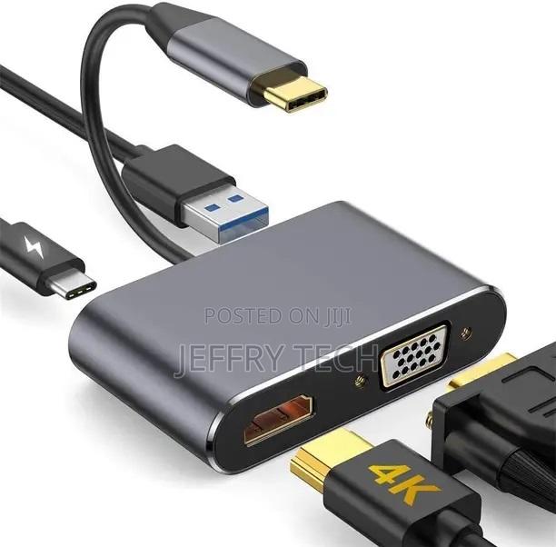 Artek 4 in 1 Hdmi, Vga, Type C Usb 3.0 Converter Chargi - main view