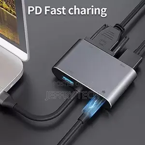 Artek 4 in 1 Hdmi, Vga, Type C Usb 3.0 Converter Chargi