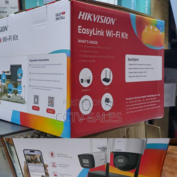 Hikvision 2channel 2mp CCTV Colour Vu Camera Full Kit - main view