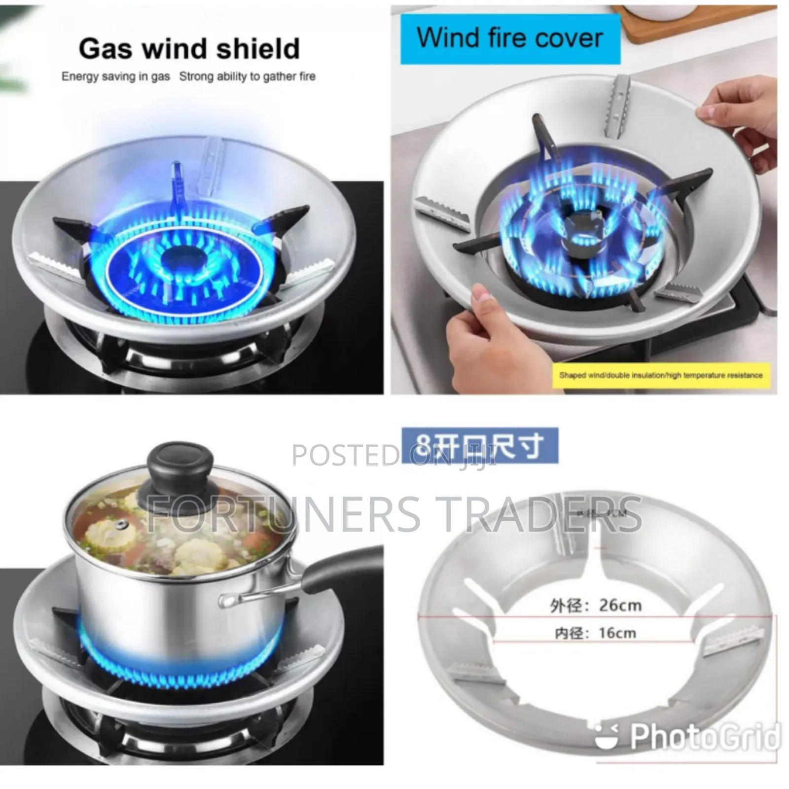Gas Wind Shield/ Energy Saving Cover .