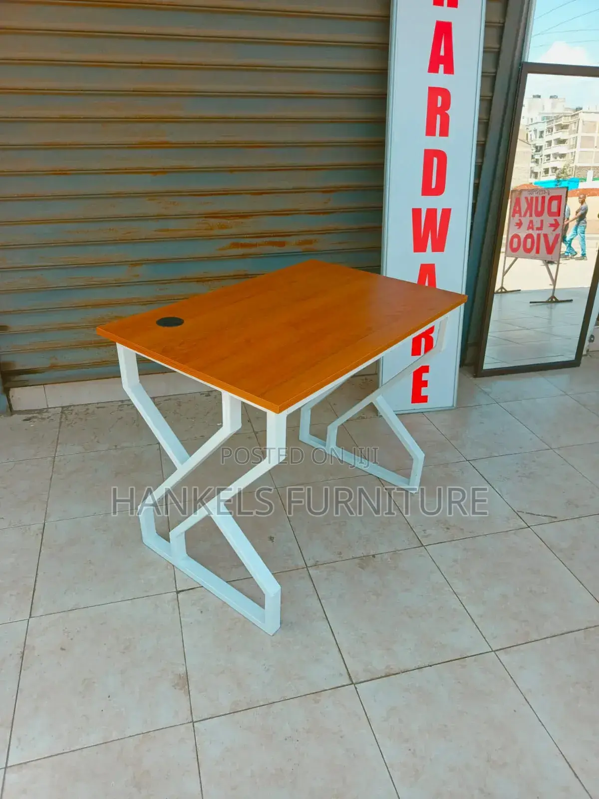 White Metallic Frame Desk