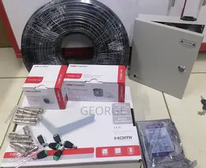 Hikvision 2cctv Cameras 4channel DVR +100m Cable