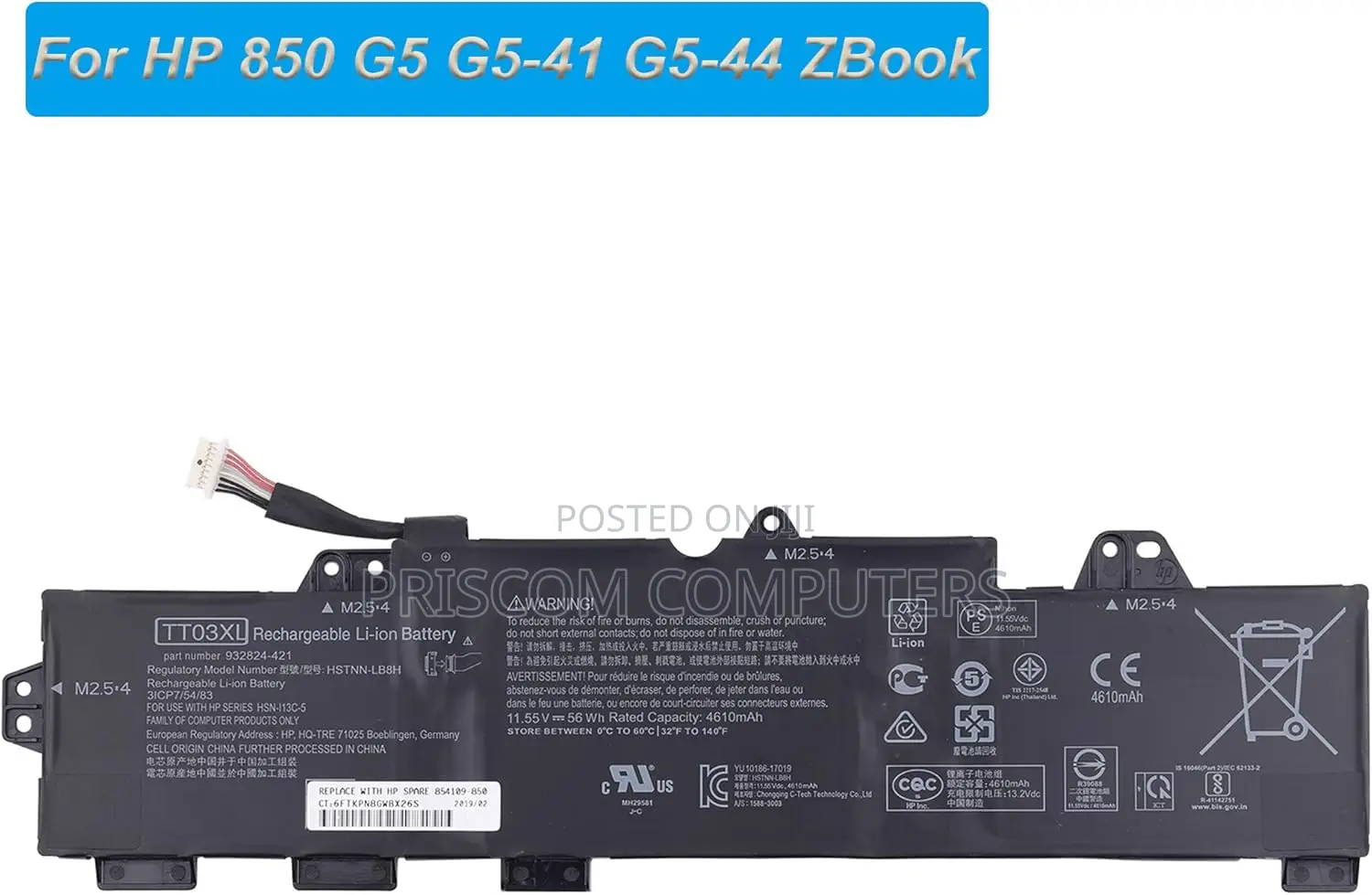 Original Hp Tt03xl Battery for Hp Elitebook 850 G5 850 G6