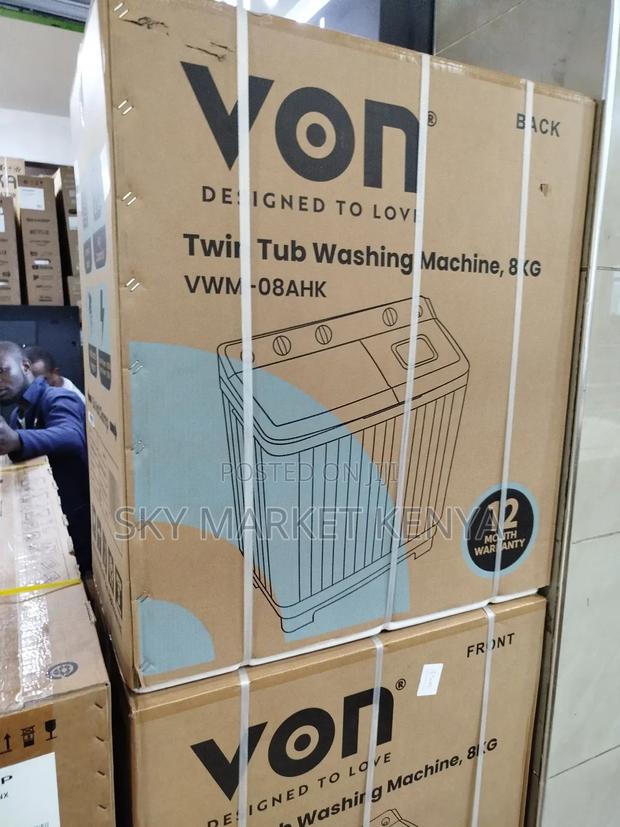 Von Valw-12mfw 12kg Twin Tub Washing Machine