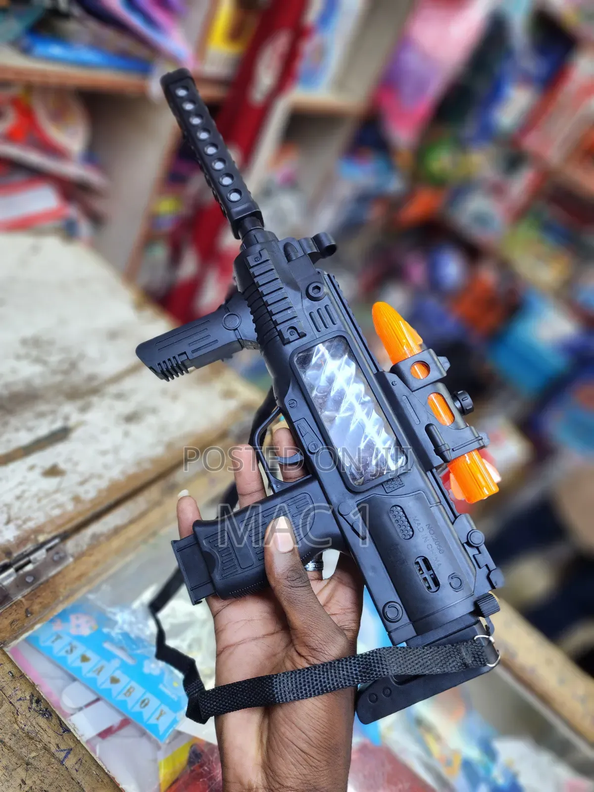Light-Up Toy Machine Gun With Sound Flashing Lights