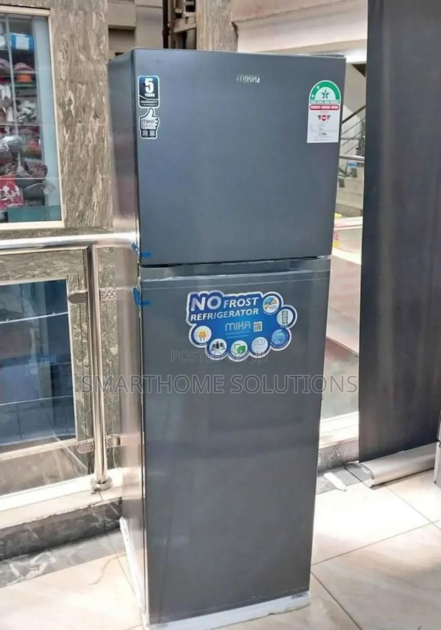 Mika 255l Two Door Fridge No Frost Grey Mf/255l
