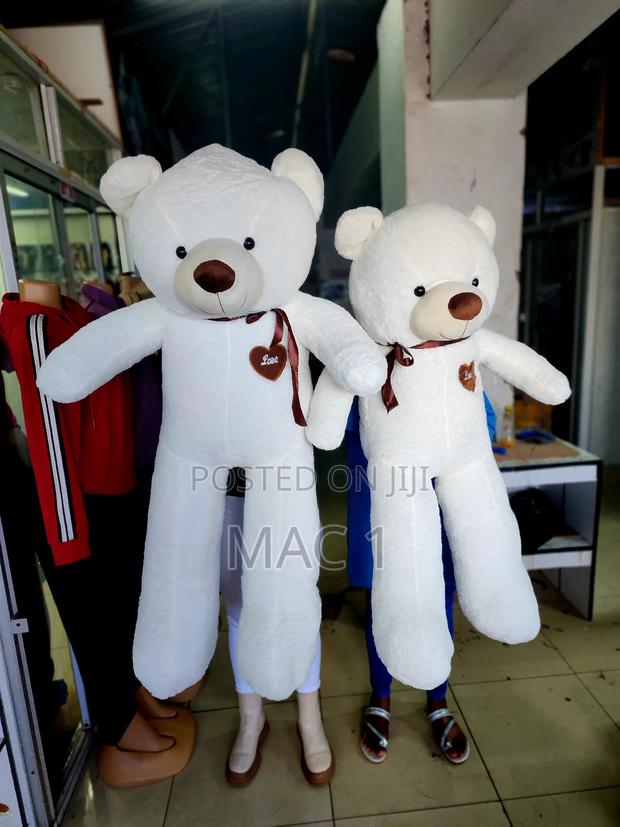 140cm / 120cm Giant White Teddy Bear Plush - thumbnail 2
