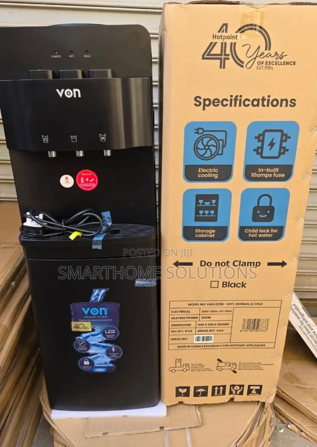 Black Von Hot ,Normal and Cold 3 Taps HNC Dispenser Vn-3 - main view