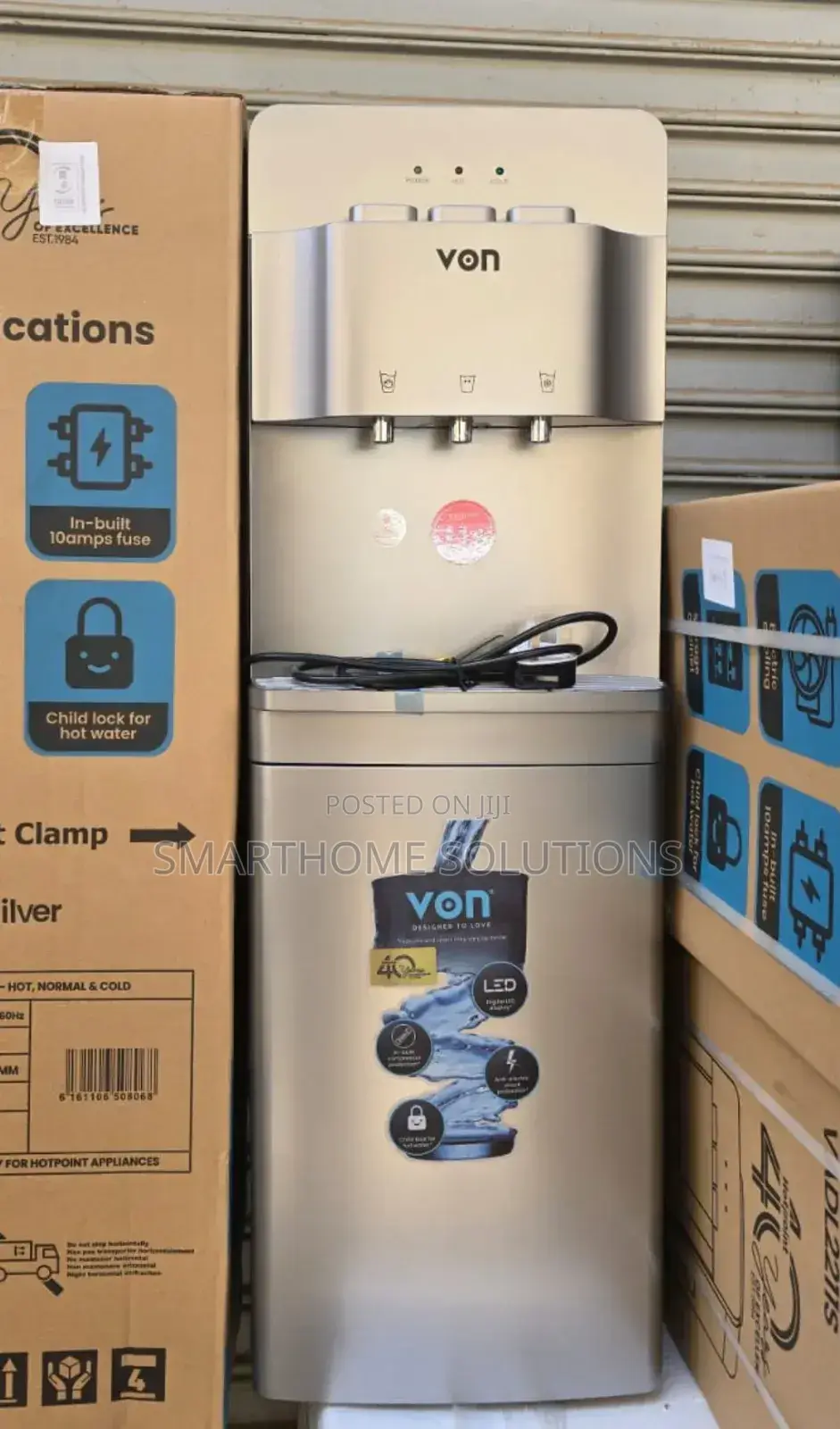 Silver Von Hot ,Normal and Cold 3 Taps Water Dispenser Vn-3