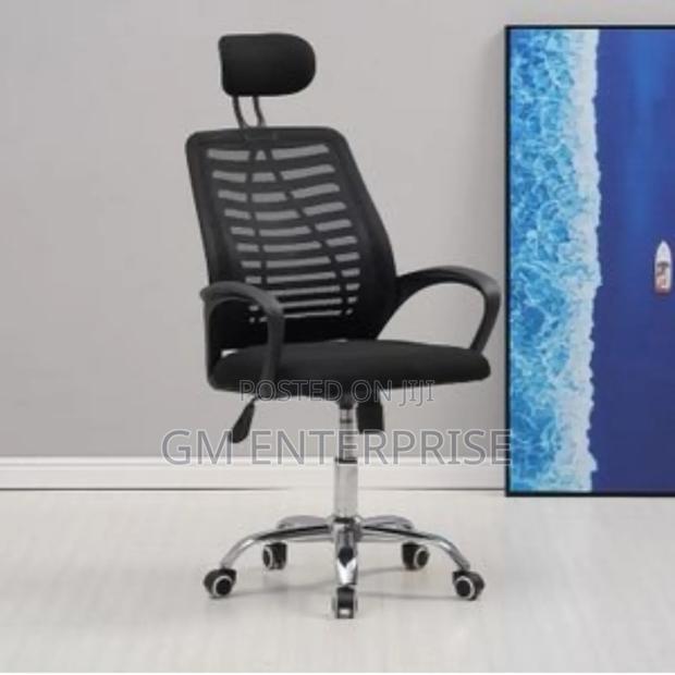 Secretarial Mesh Office Chair With Headrest