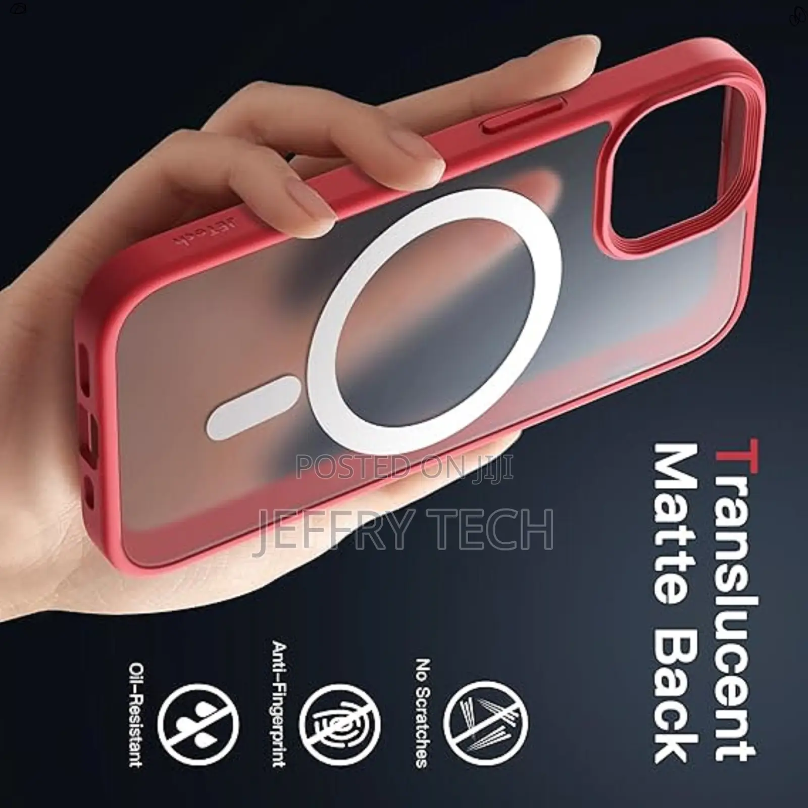 Case Magnetic for iPhone 13 Translucent Matte Back Slim