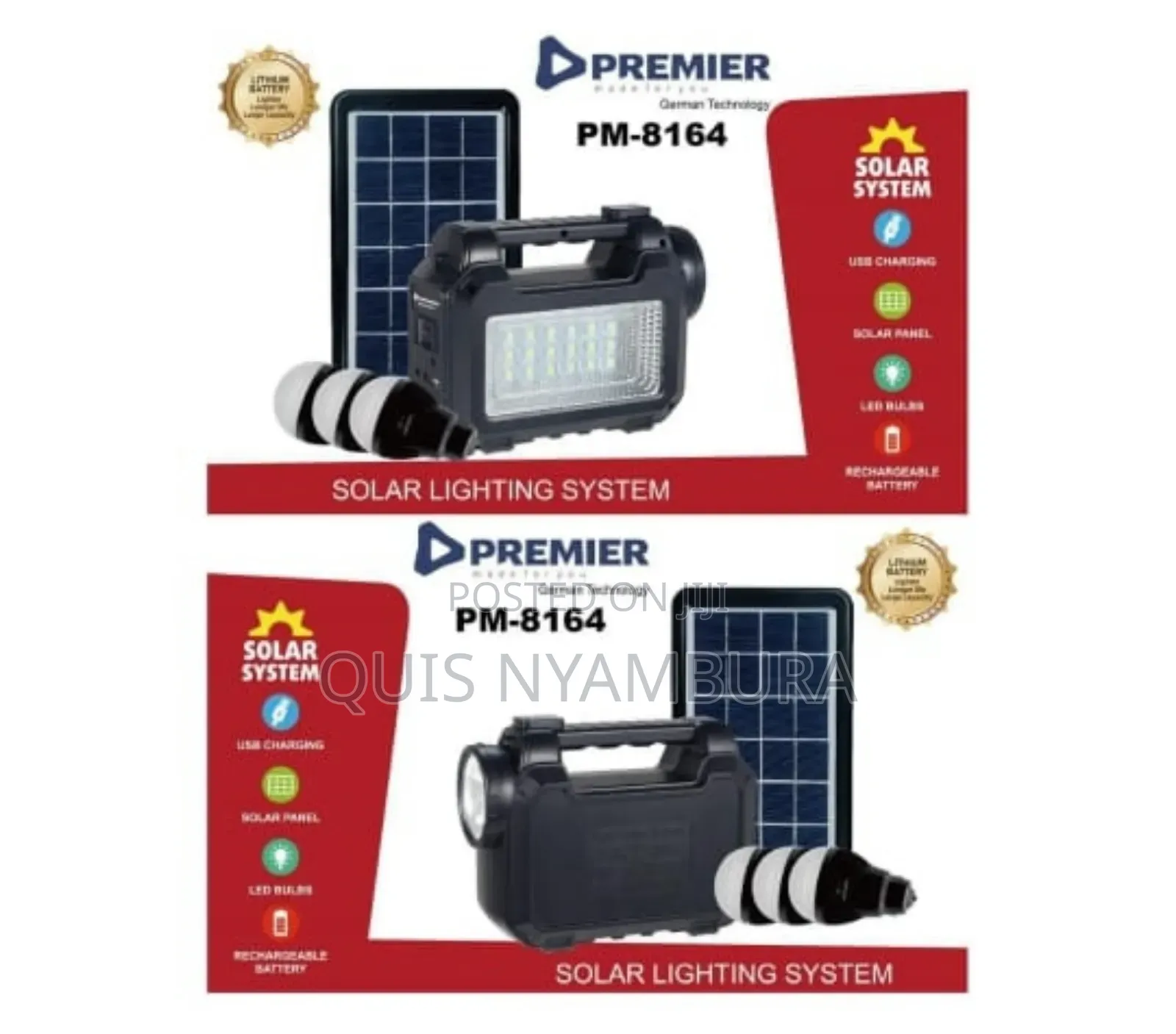 Solar Lighting System 3 Bulb Premier