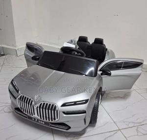 Silver Electric Toy Car - main view